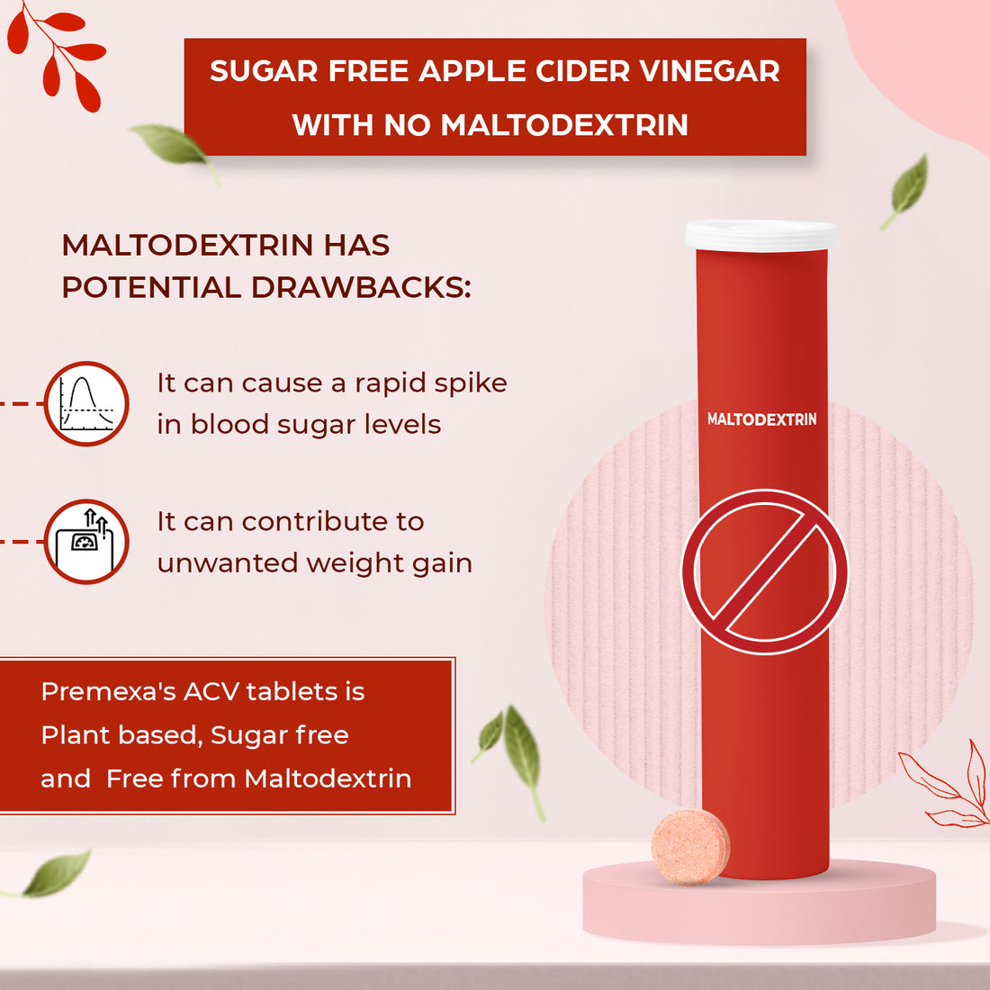 Apple Cider Vinegar Effervescent Tablets with Vitamin B6 & B12