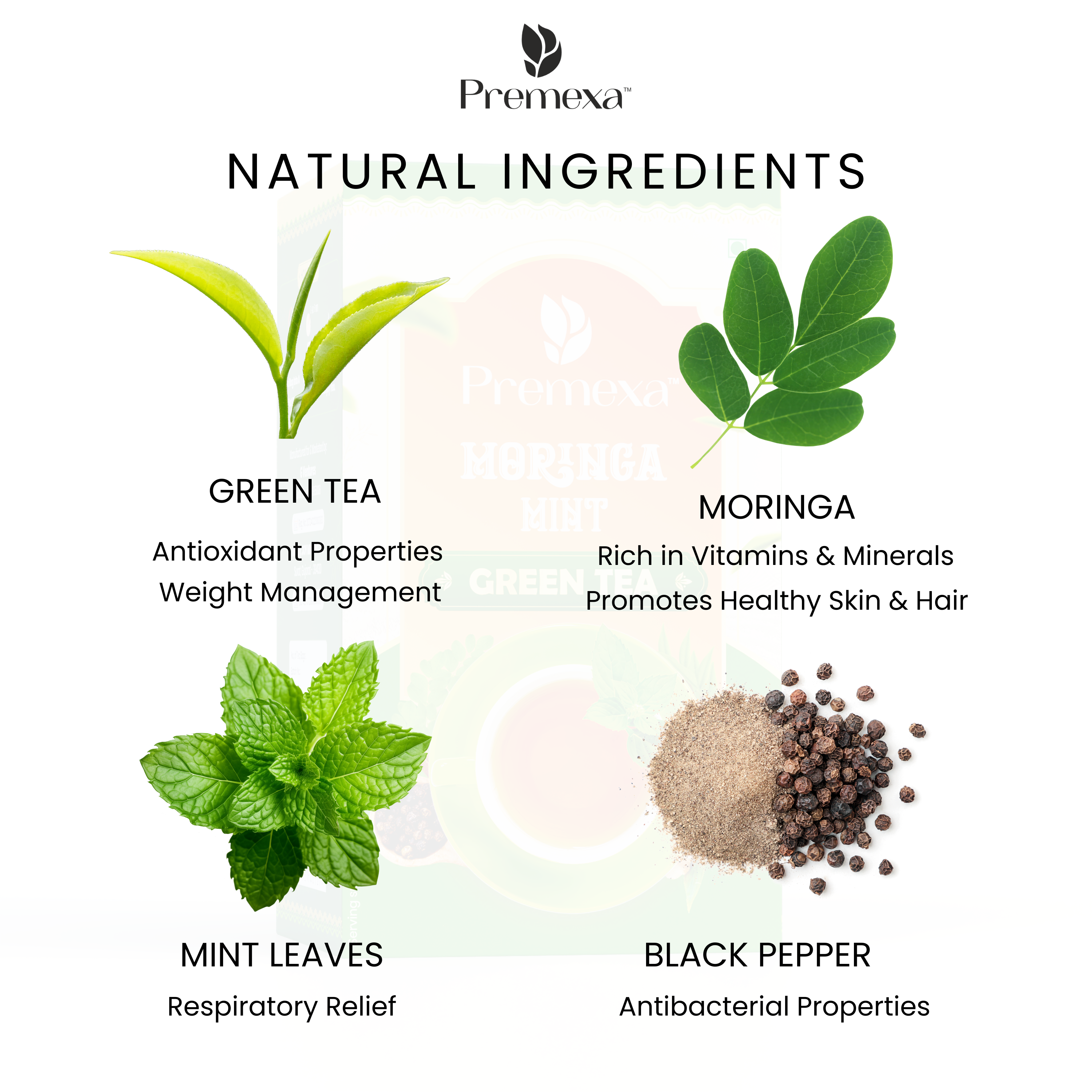 Moringa Mint Green Tea | For Weight Management and Healthy Skin