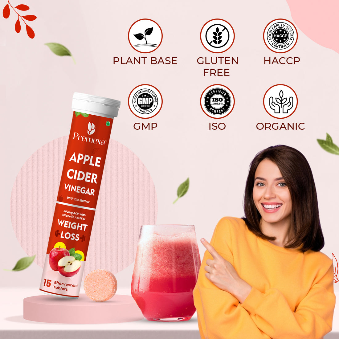 Apple Cider Vinegar Effervescent Tablets with Vitamin B6 & B12