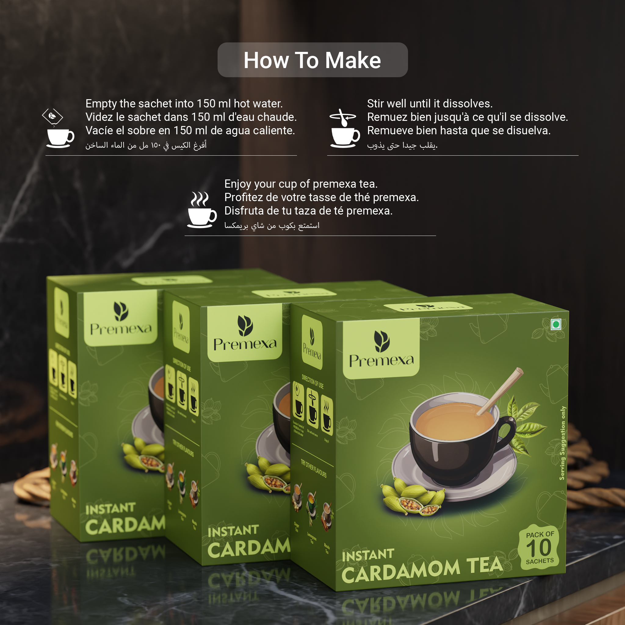 PREMEXA Instant Tea Premix | Low Sugar | Instant Tea