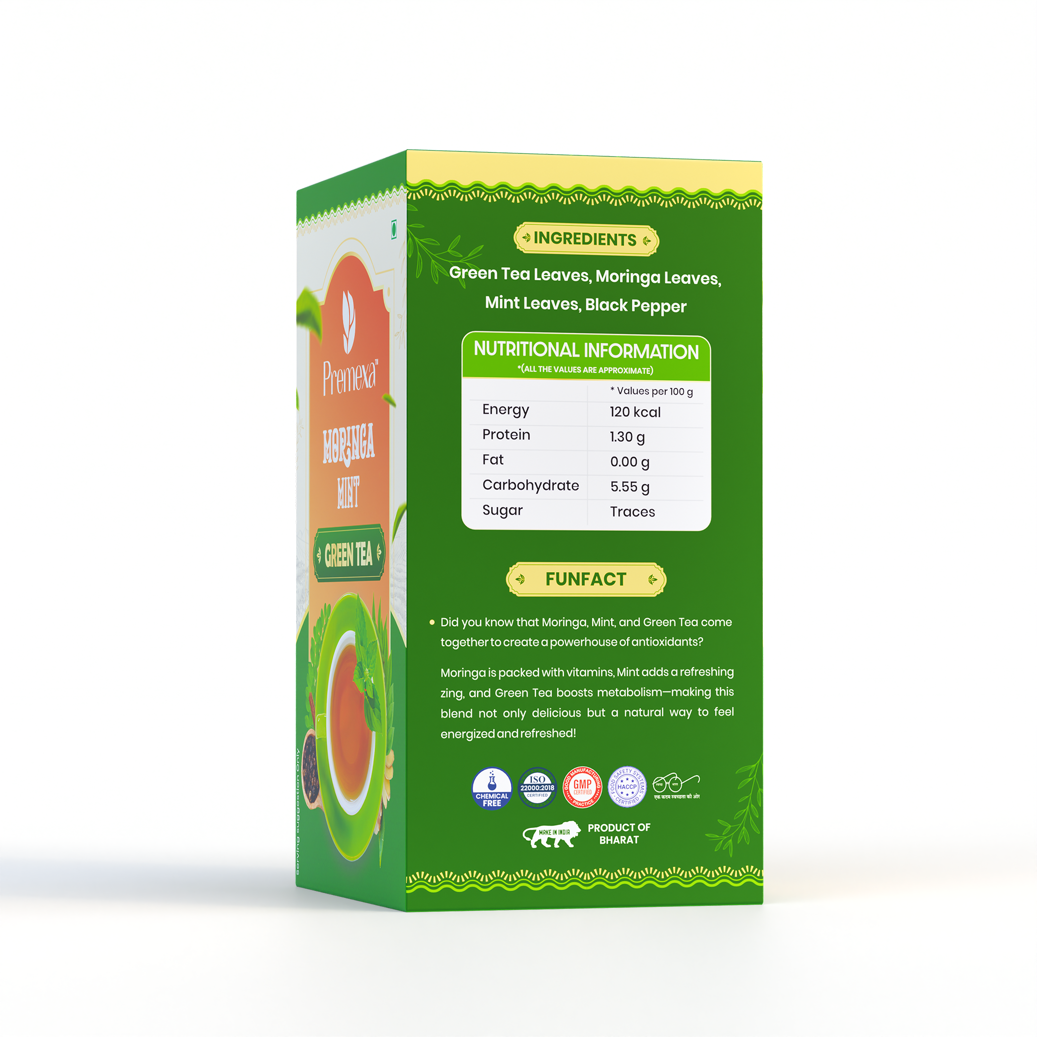 Moringa Mint Green Tea | For Weight Management and Healthy Skin