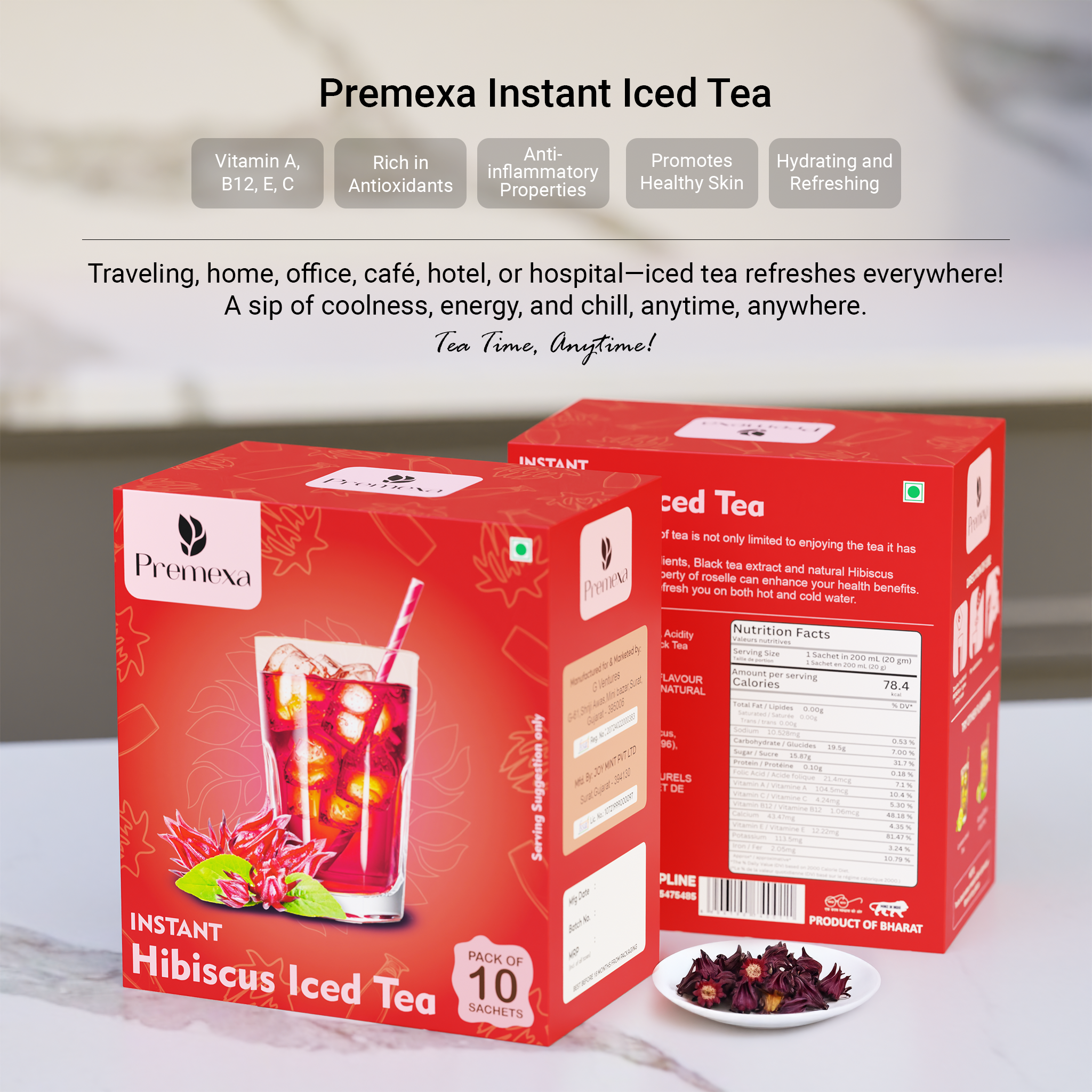 Premexa Instant Iced Tea | Energetic Refreshment